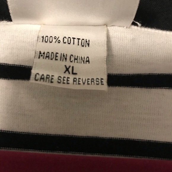 NWOT Black/White stripe shirt - Picture 3 of 4